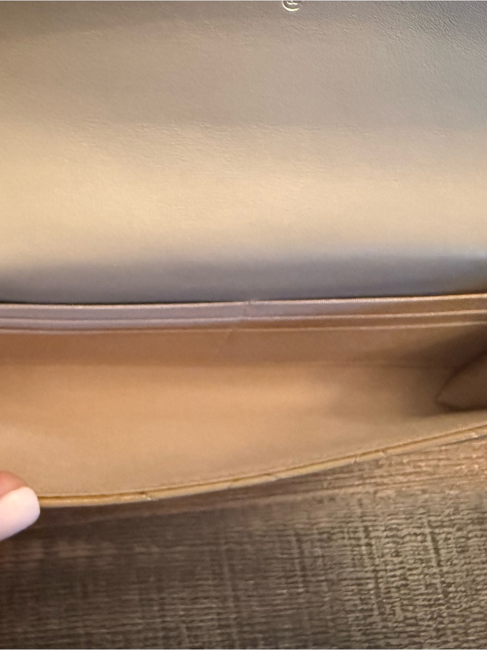 CHANEL Quilted Patent Leather Long Wallet in Light Beige - Picture 5 of 7